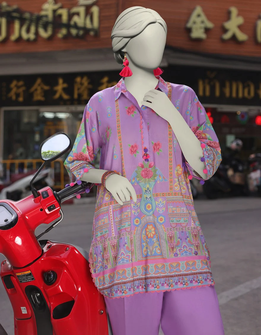 Junaid Jamshaid 2PC-JLAWN-S-JST-25-2025 Multicolor Lawn Printed Shades Of Summer 2025 - Image 2