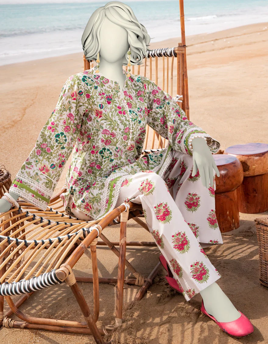 Junaid Jamshaid 2PC-JLAWN-S-JST-25-2029 Multicolor Lawn Printed Shades Of Summer 2025 - Image 2