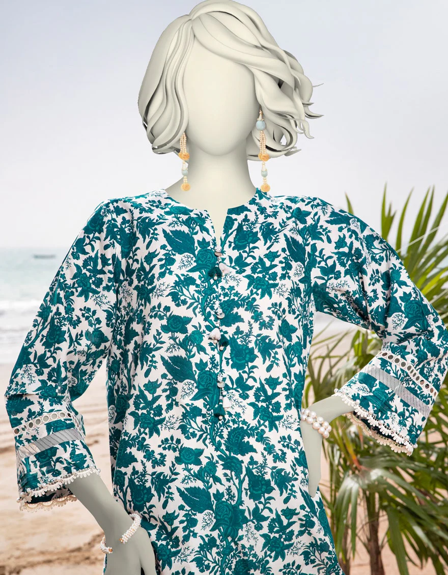 Junaid Jamshaid 2PC-JLAWN-S-JST-25-2030 Multicolor Lawn Printed Shades Of Summer 2025 - Image 2
