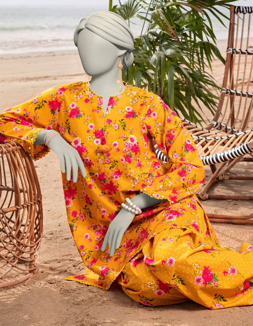 Junaid Jamshaid 2PC-JLAWN-S-JST-25-2031 Multicolor Lawn Printed Shades Of Summer 2025 - Image 2