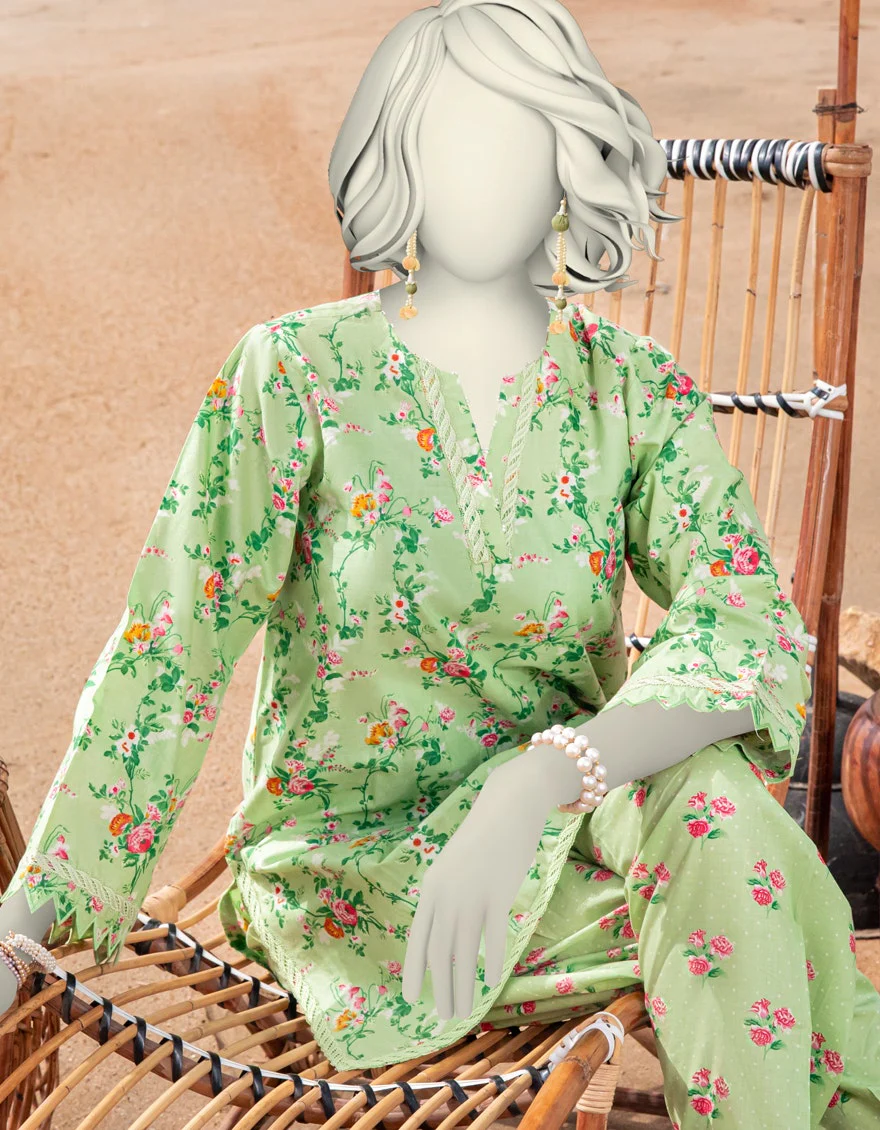 Junaid Jamshaid 2PC-JLAWN-S-JST-25-2032 Multicolor Lawn Printed Shades Of Summer 2025 - Image 2