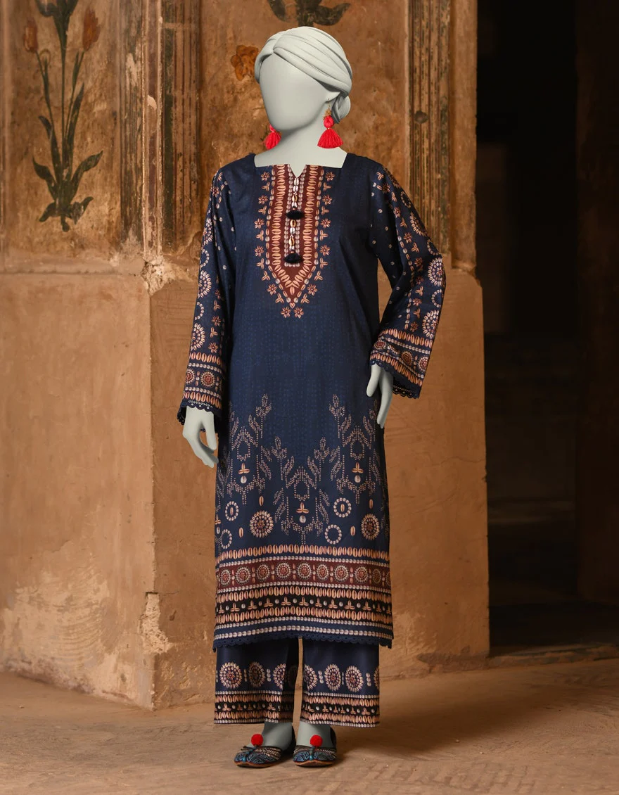 Junaid Jamshaid 2PC-JLAWN-S-JST-25-2039 Multicolor Lawn Printed Shades Of Summer 2025
