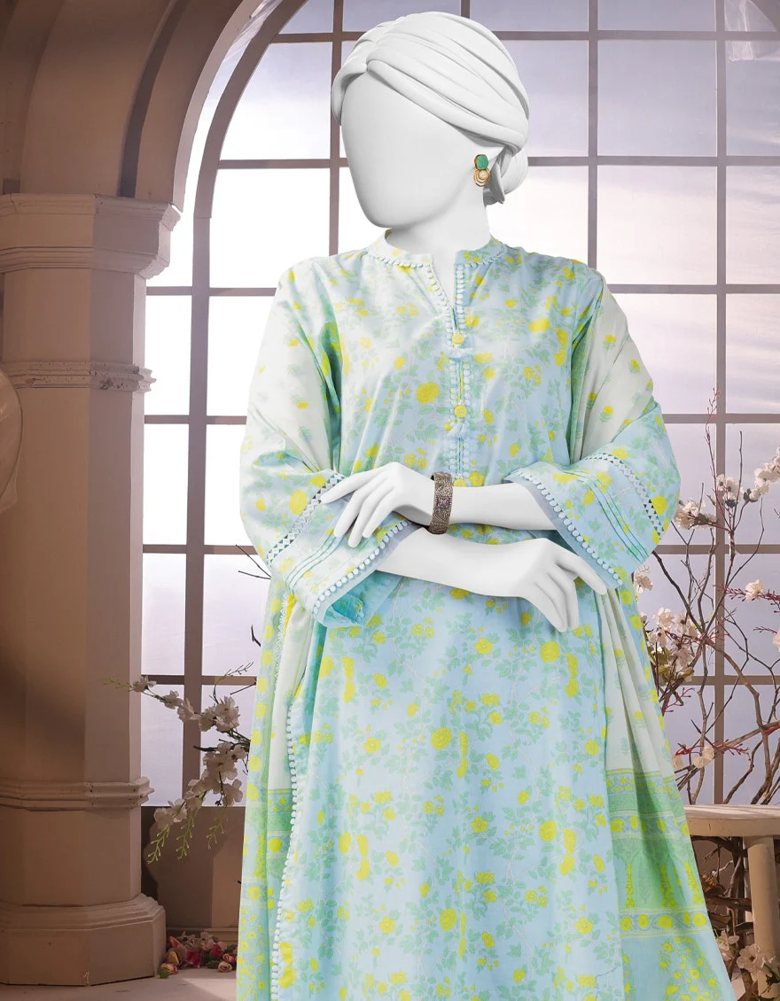 Junaid Jamshaid 3PC-25-3234 Multicolor Cambric Printed Shades Of Summer 2025 - Image 2