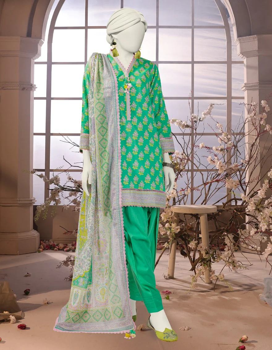 Junaid Jamshaid 3PC-25-3235 Multicolor Cambric Printed Shades Of Summer 2025