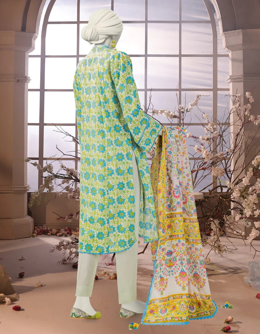 Junaid Jamshaid 3PC-25-3236 Multicolor Cambric Printed Shades Of Summer 2025 - Image 2