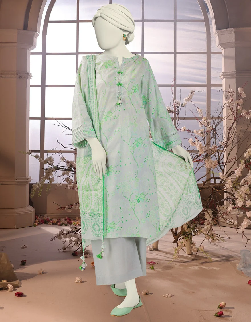 Junaid Jamshaid 3PC-25-3238 Multicolor Cambric Printed Shades Of Summer 2025