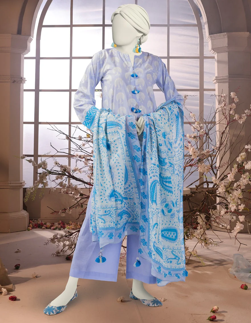 Junaid Jamshaid 3PC-25-3239 Multicolor Cambric Printed Shades Of Summer 2025