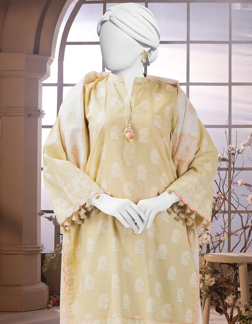 Junaid Jamshaid 3PC-25-3240 Multicolor Cambric Printed Shades Of Summer 2025 - Image 2