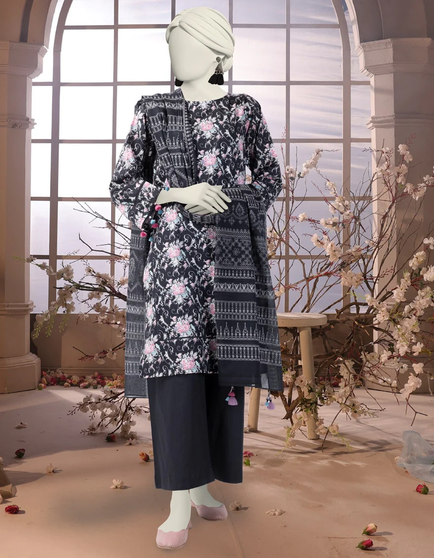 Junaid Jamshaid 3PC-25-3246 Multicolor Lawn Printed Shades Of Summer 2025