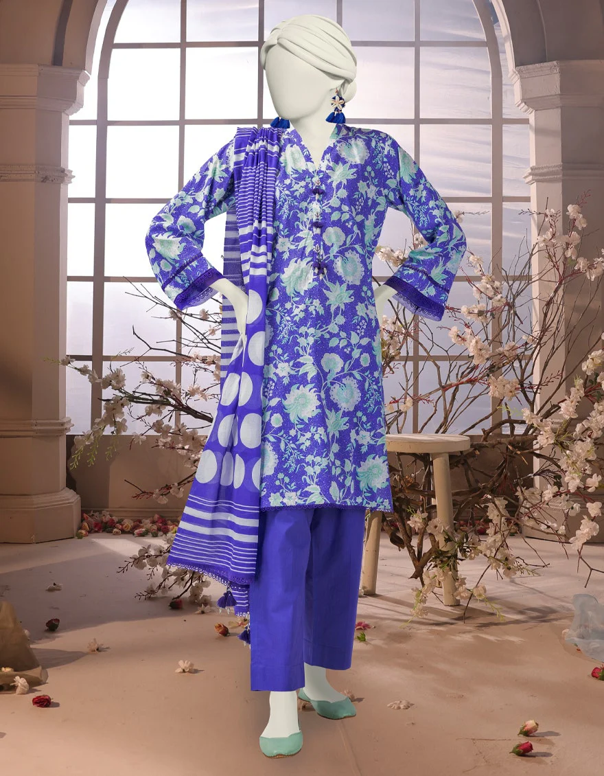 Junaid Jamshaid 3PC-25-3248 Multicolor Lawn Printed Shades Of Summer 2025