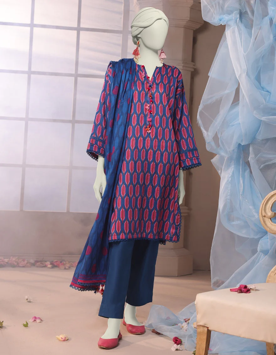 Junaid Jamshaid 3PC-JJLS-W-JWU-24-1737 Multicolor Cambric Printed Shades Of Summer 2025
