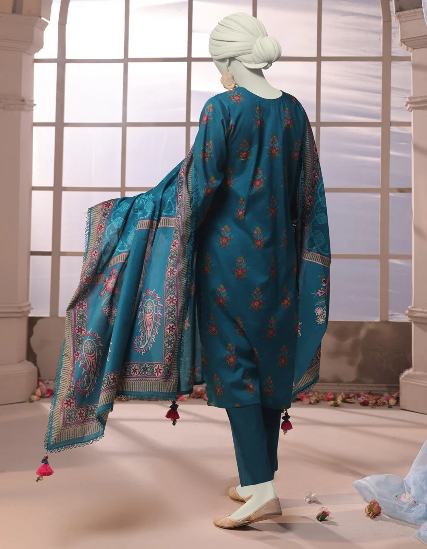Junaid Jamshaid 3PC-JJLS-W-JWU-24-1739 Multicolor Cambric Printed Shades Of Summer 2025 - Image 2