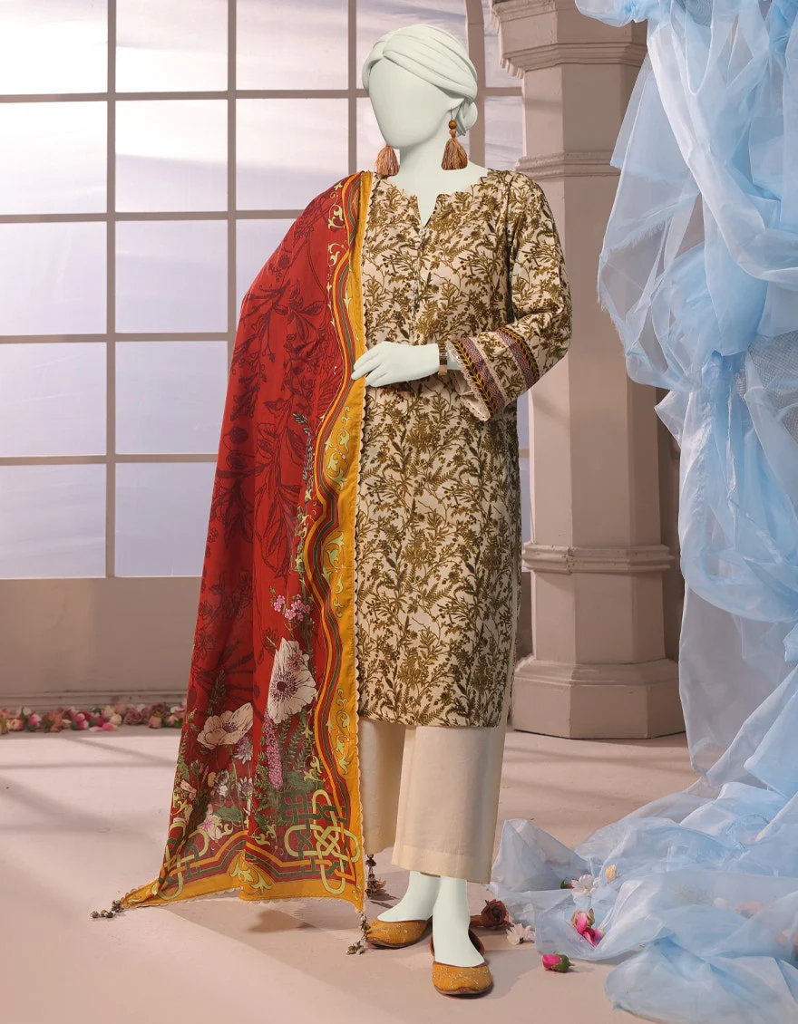 Junaid Jamshaid 3PC-JJLS-W-JWU-24-1741 Multicolor Cambric Printed Shades Of Summer 2025
