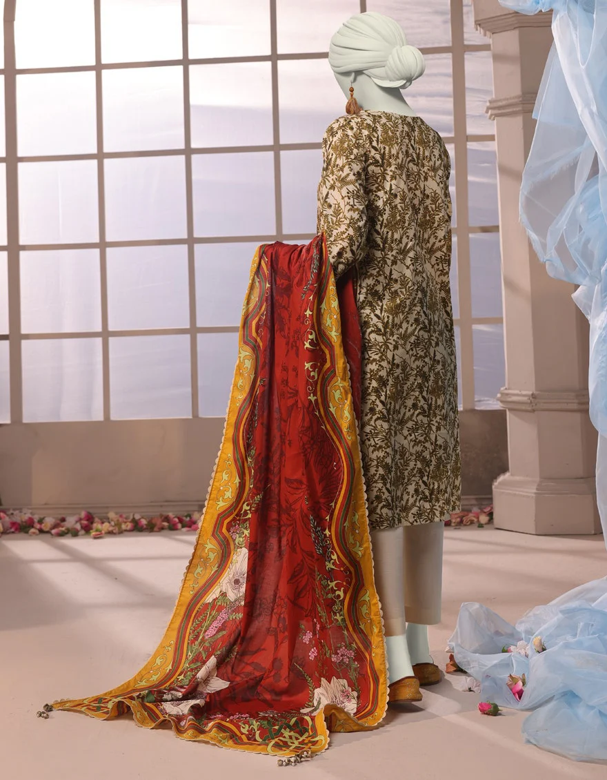 Junaid Jamshaid 3PC-JJLS-W-JWU-24-1741 Multicolor Cambric Printed Shades Of Summer 2025 - Image 2
