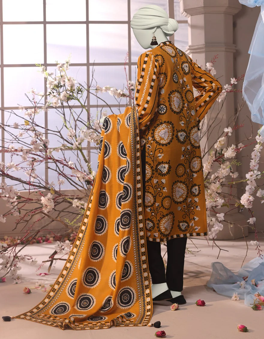 Junaid Jamshaid 3PC-JJLS-W-JWU-24-1745 Multicolor Slub Printed Shades Of Summer 2025 - Image 2