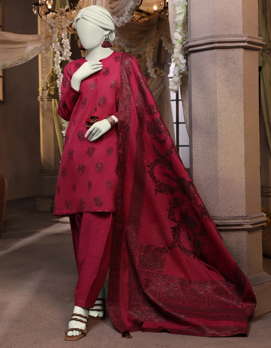 Junaid Jamshaid 3PC-JJLS-W-JWU-24-1755 Multicolor Jacquard Yarn Dyed Shades Of Summer 2025