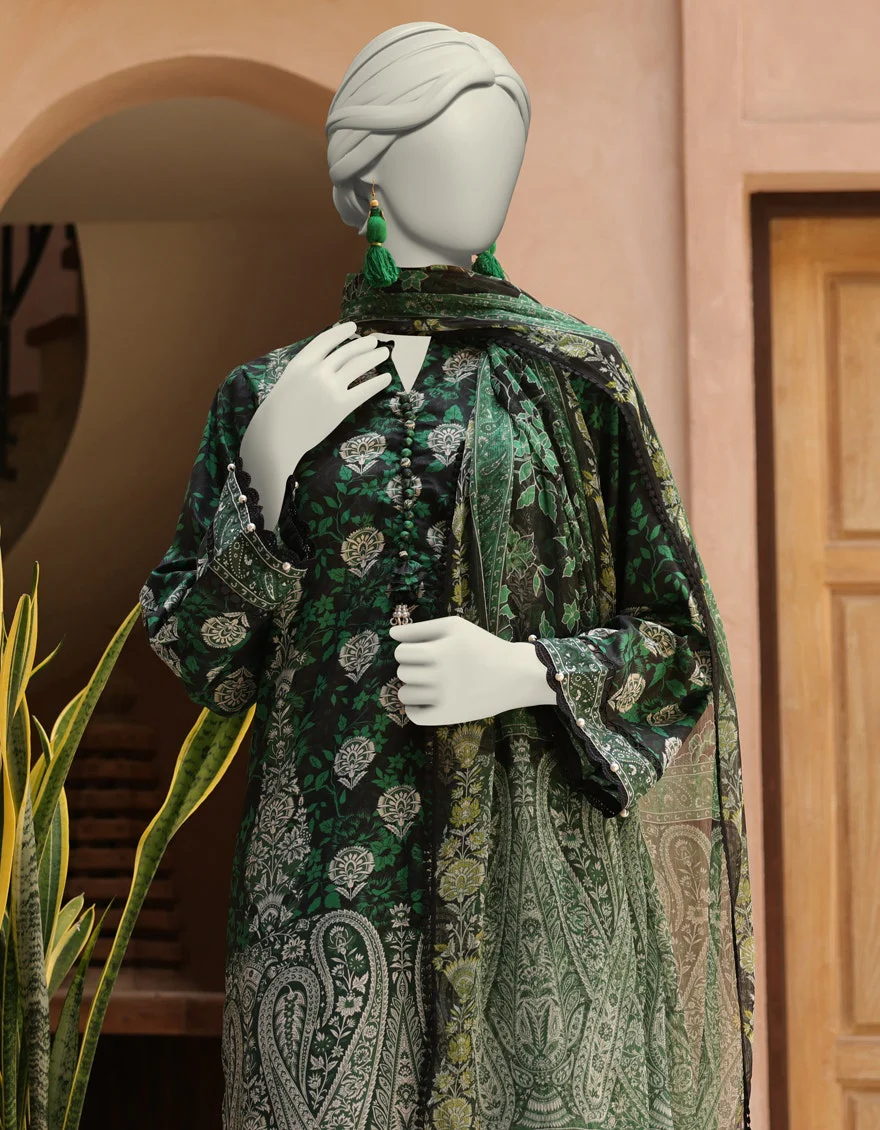 Junaid Jamshaid 3PC-JLAWN-S-25-3003 Multicolor Lawn Printed Shades Of Summer 2025 - Image 2