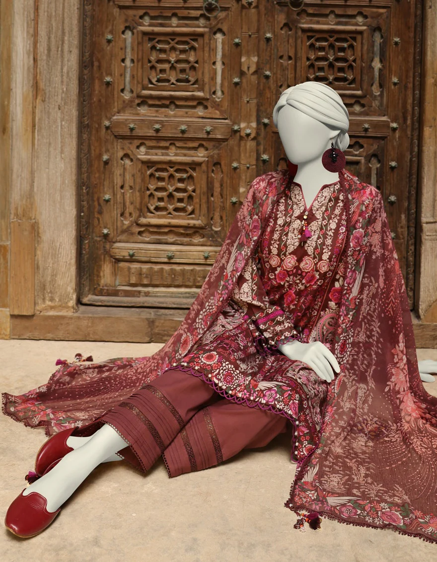 Junaid Jamshaid 3PC-JLAWN-S-25-3006 Multicolor Lawn Printed Shades Of Summer 2025 - Image 2