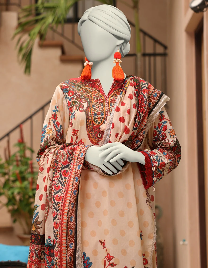 Junaid Jamshaid 3PC-JLAWN-S-25-3011 Multicolor Lawn  Printed Shades Of Summer 2025 - Image 2