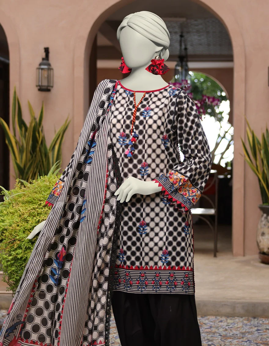 Junaid Jamshaid 3PC-JLAWN-S-25-3013 Multicolor Lawn  Printed Shades Of Summer 2025 - Image 2