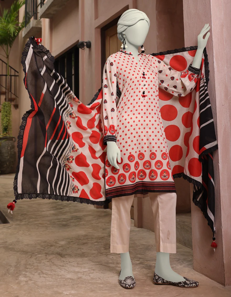 Junaid Jamshaid 3PC-JLAWN-S-25-3014 Multicolor Lawn  Printed Shades Of Summer 2025 - Image 2