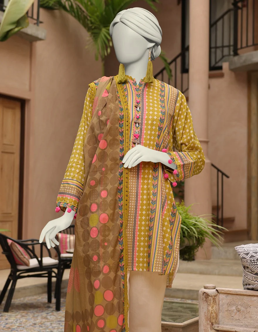 Junaid Jamshaid 3PC-JLAWN-S-25-3016 Multicolor Lawn  Printed Shades Of Summer 2025 - Image 2