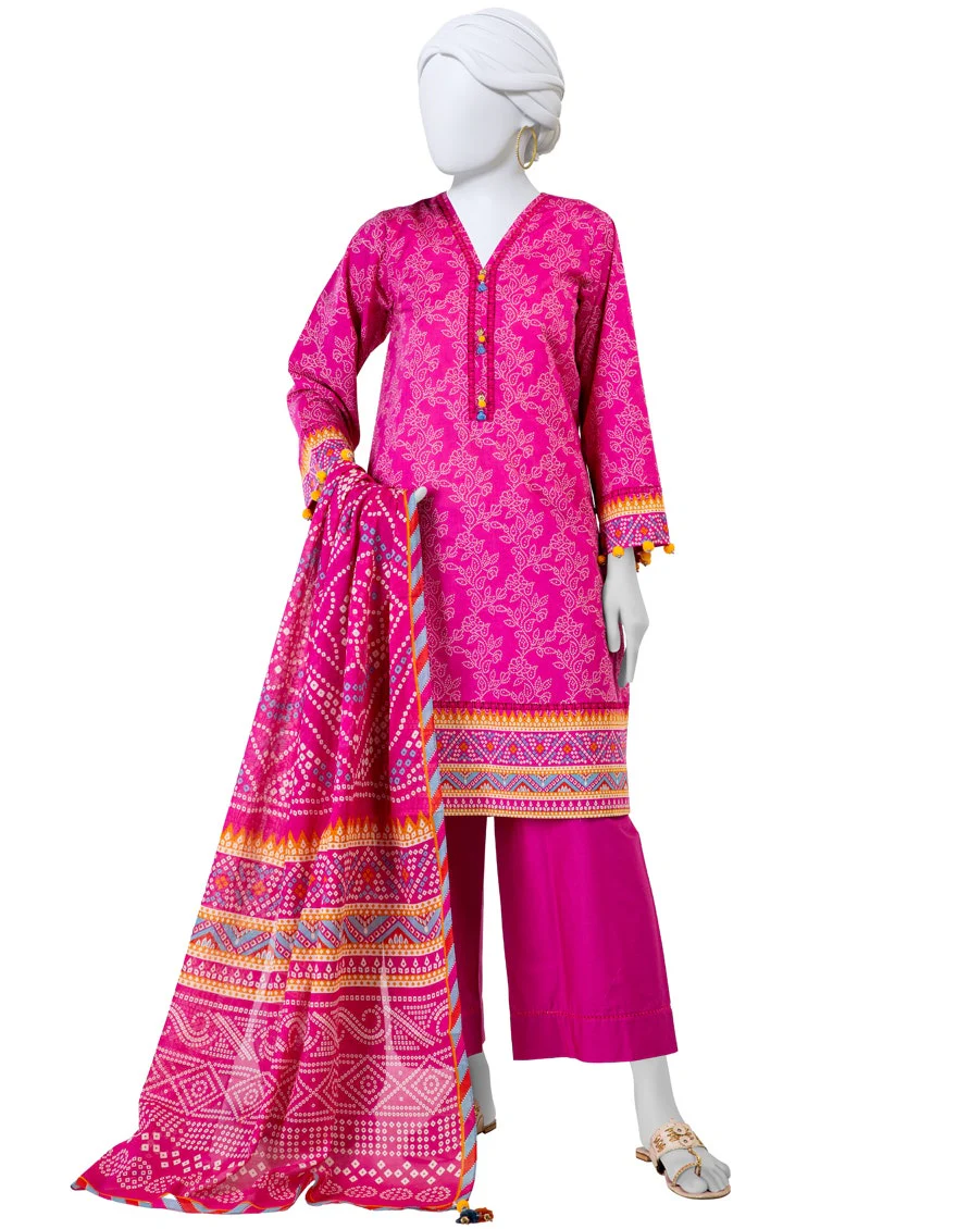 Junaid Jamshaid 3PC-JLAWN-S-25-3026 Multicolor Lawn  Printed Shades Of Summer 2025