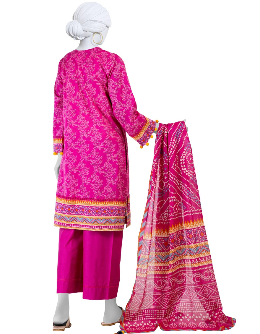 Junaid Jamshaid 3PC-JLAWN-S-25-3026 Multicolor Lawn  Printed Shades Of Summer 2025 - Image 2