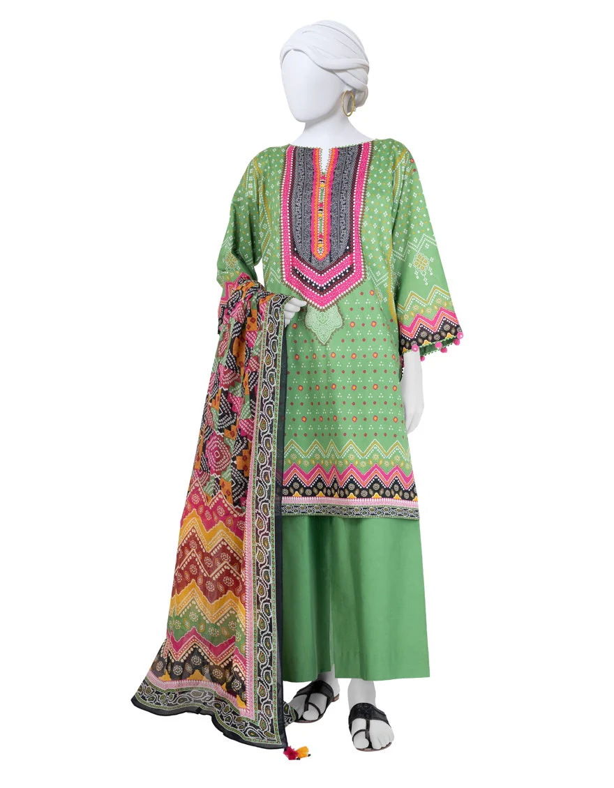 Junaid Jamshaid 3PC-JLAWN-S-25-3027 Multicolor Lawn  Printed Shades Of Summer 2025