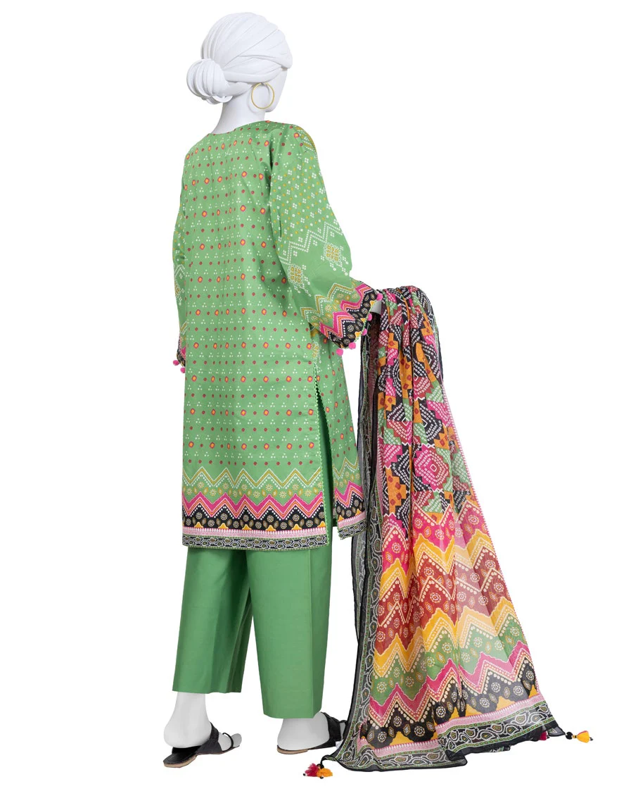 Junaid Jamshaid 3PC-JLAWN-S-25-3027 Multicolor Lawn  Printed Shades Of Summer 2025 - Image 2