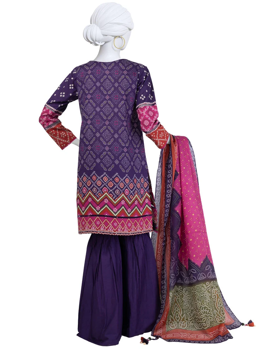 Junaid Jamshaid 3PC-JLAWN-S-25-3028 Multicolor Lawn  Printed Shades Of Summer 2025 - Image 2