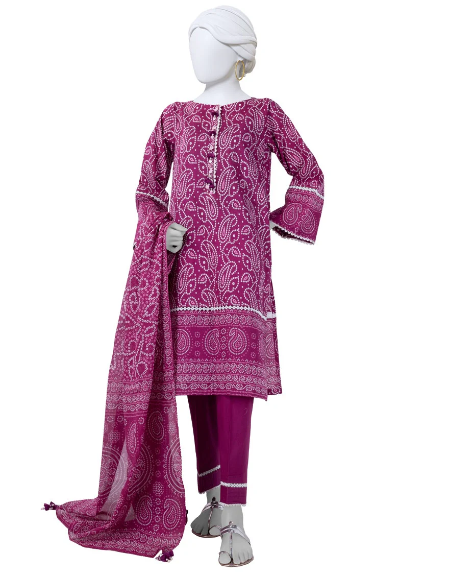 Junaid Jamshaid 3PC-JLAWN-S-25-3030 Multicolor Lawn  Printed Shades Of Summer 2025