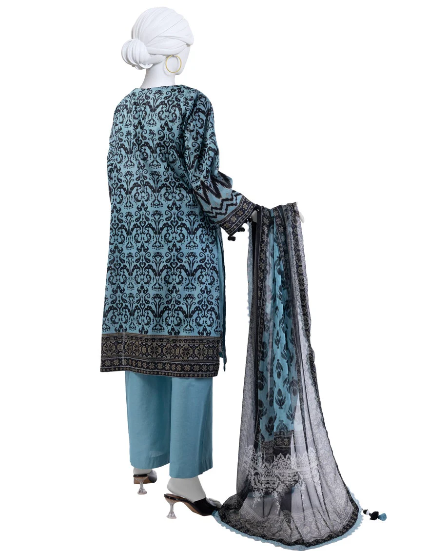 Junaid Jamshaid 3PC-JLAWN-S-25-3034 Multicolor Lawn  Printed Shades Of Summer 2025 - Image 2