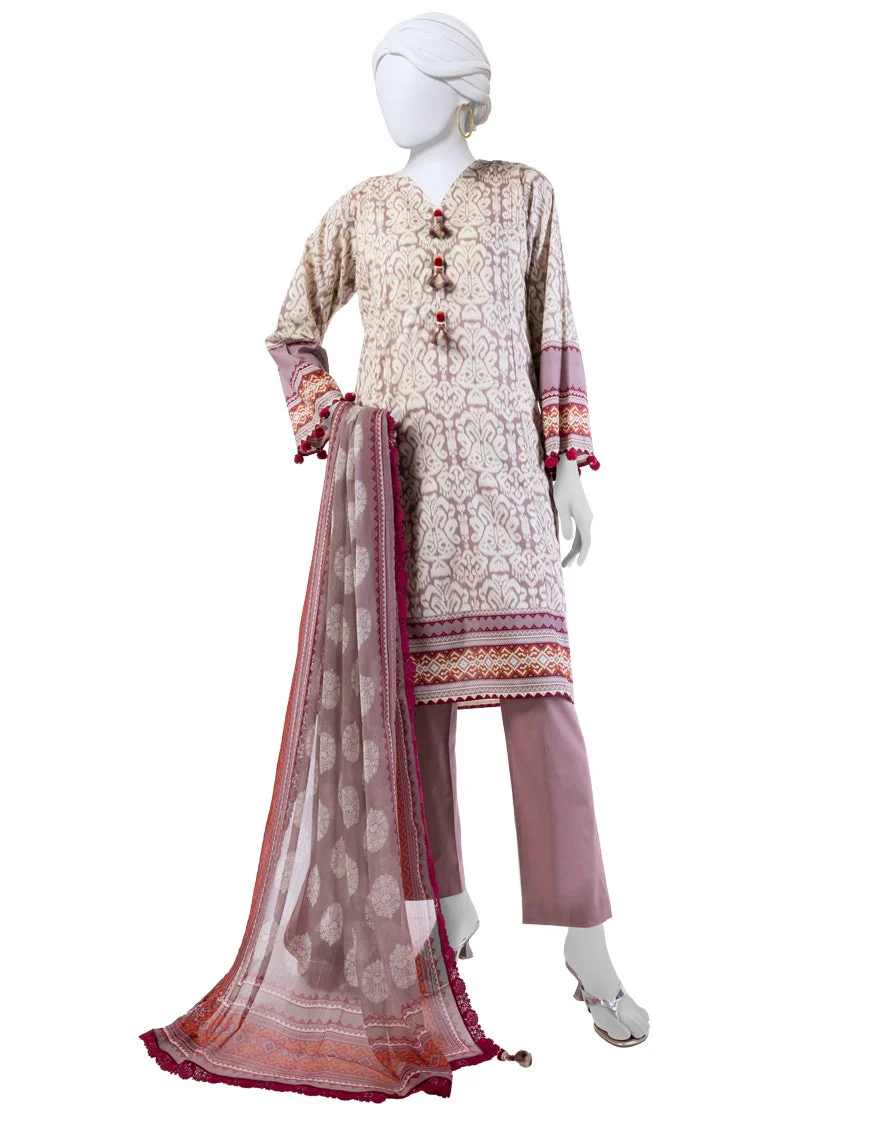Junaid Jamshaid 3PC-JLAWN-S-25-3037 Multicolor Lawn  Printed Shades Of Summer 2025