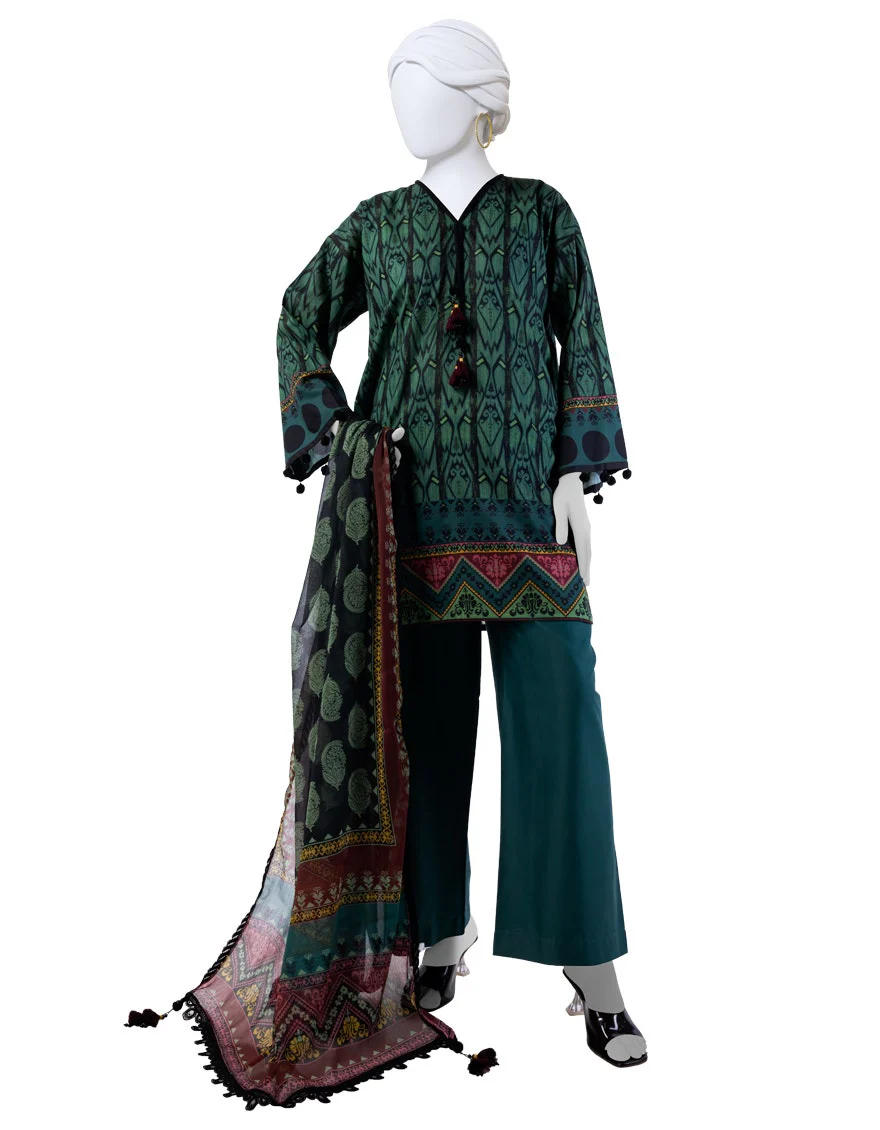 Junaid Jamshaid 3PC-JLAWN-S-25-3039 Multicolor Lawn  Printed Shades Of Summer 2025