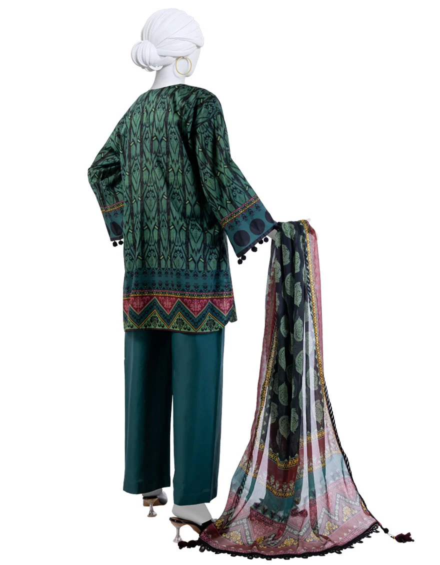Junaid Jamshaid 3PC-JLAWN-S-25-3039 Multicolor Lawn  Printed Shades Of Summer 2025 - Image 2