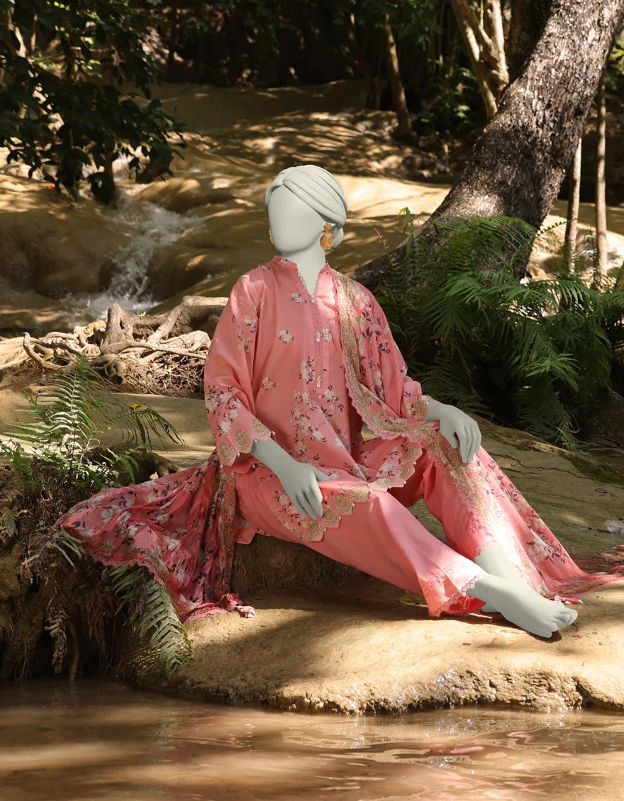 Junaid Jamshaid 3PC-JLAWN-S-25-3046 Multicolor Lawn  Printed Shades Of Summer 2025 - Image 2