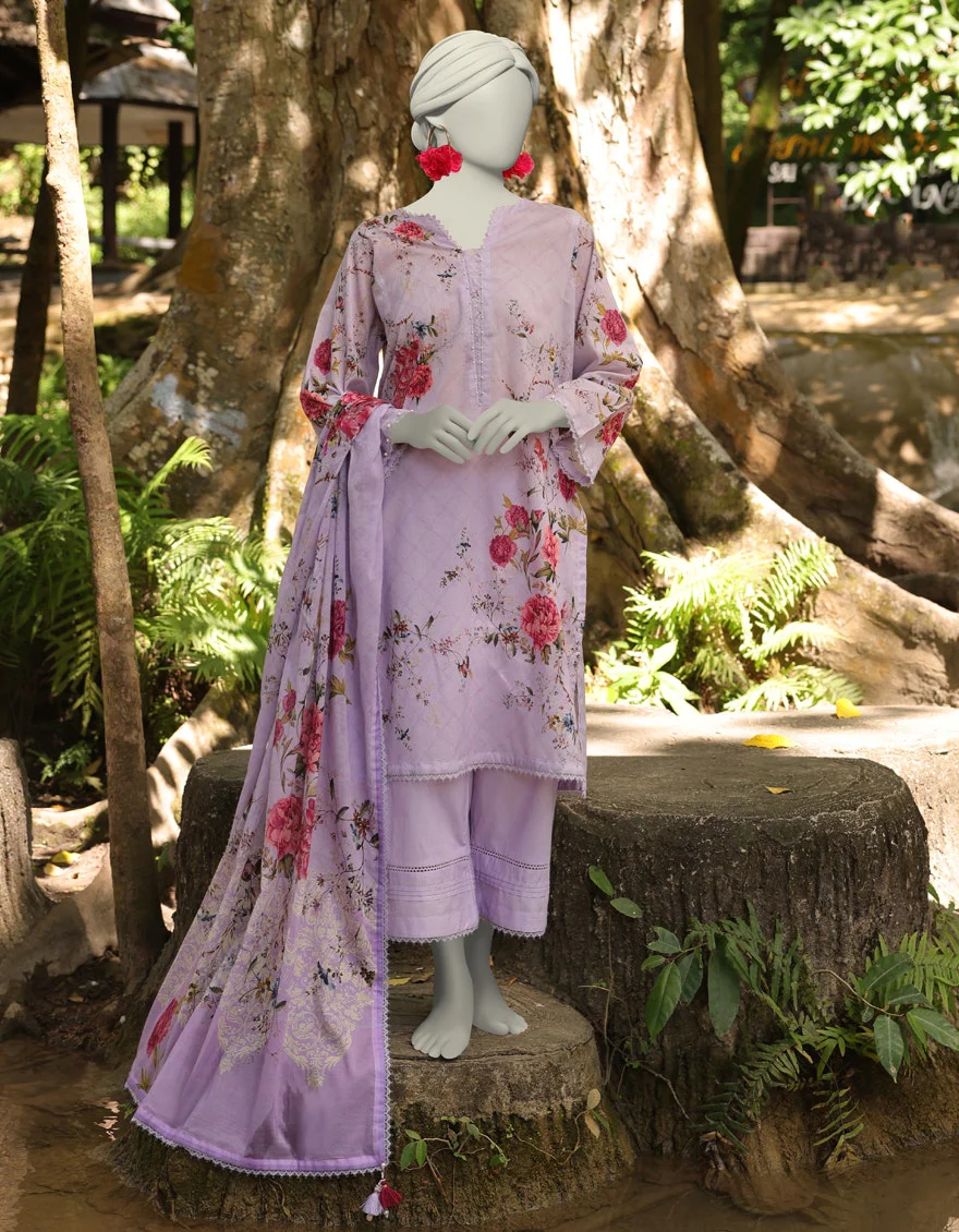 Junaid Jamshaid 3PC-JLAWN-S-25-3047 Multicolor Lawn  Printed Shades Of Summer 2025