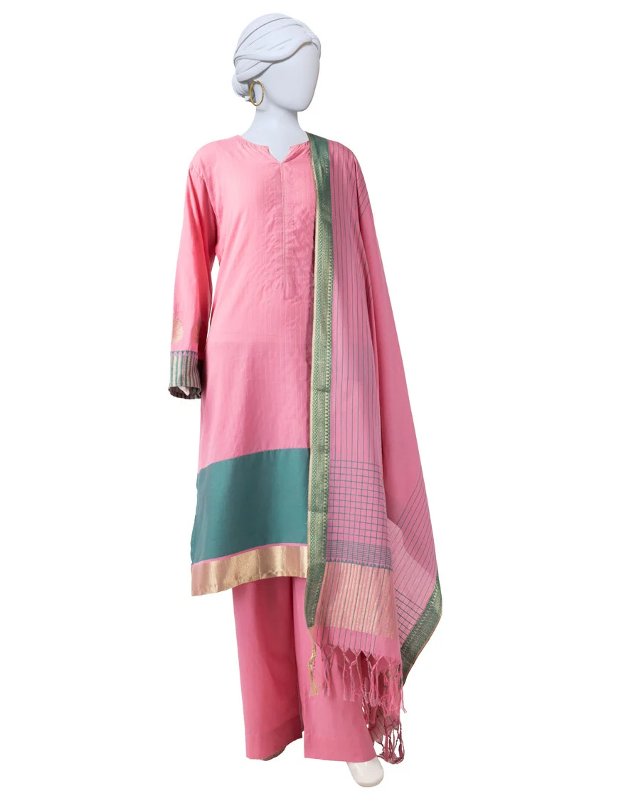 Junaid Jamshaid 3PC-JLAWN-S-25-3123 Pink Jacquard Dyed Shades Of Summer 2025