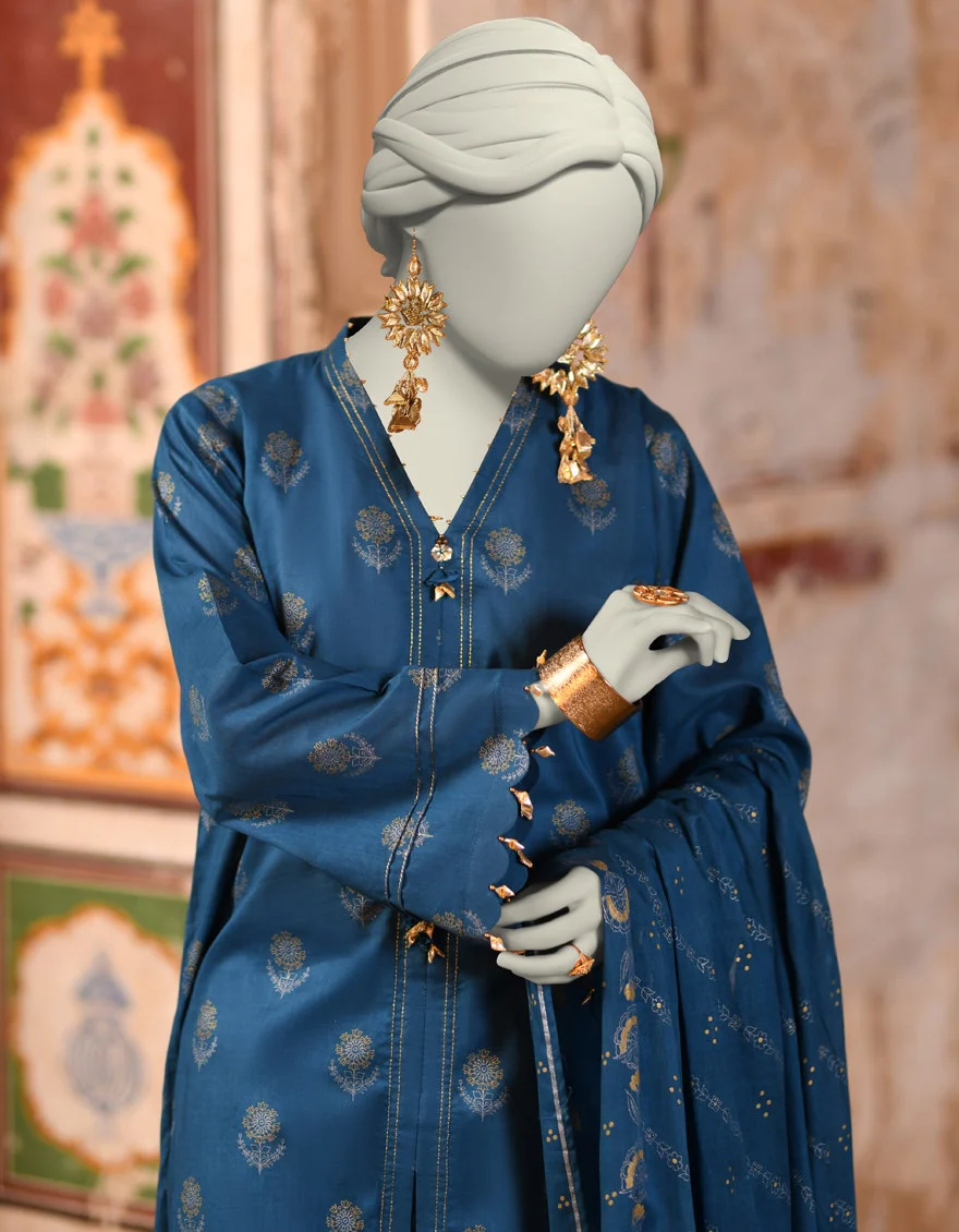 Junaid Jamshaid 3PC-JLAWN-S-25-3136 Multicolor Lawn  Printed Shades Of Summer 2025 - Image 2