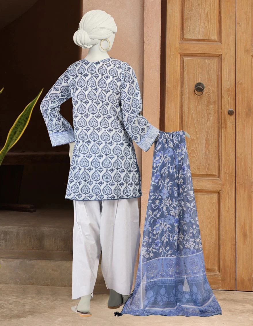 Junaid Jamshaid 3PC-JLAWN-S-25-3297-A Multicolor Lawn Embroidered Shades Of Summer 2025 - Image 2