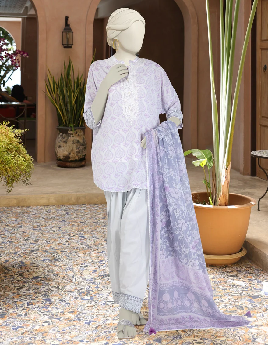 Junaid Jamshaid 3PC-JLAWN-S-25-3297-B Multicolor Lawn Embroidered Shades Of Summer 2025