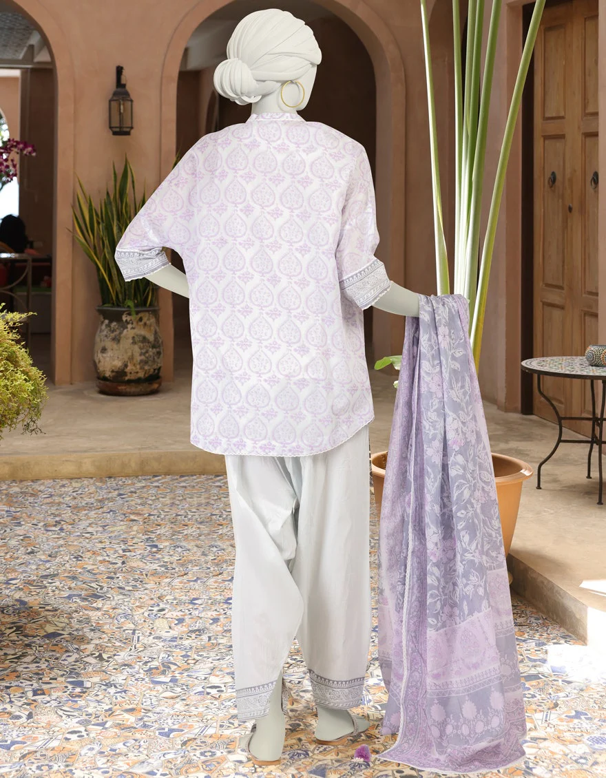 Junaid Jamshaid 3PC-JLAWN-S-25-3297-B Multicolor Lawn Embroidered Shades Of Summer 2025 - Image 2