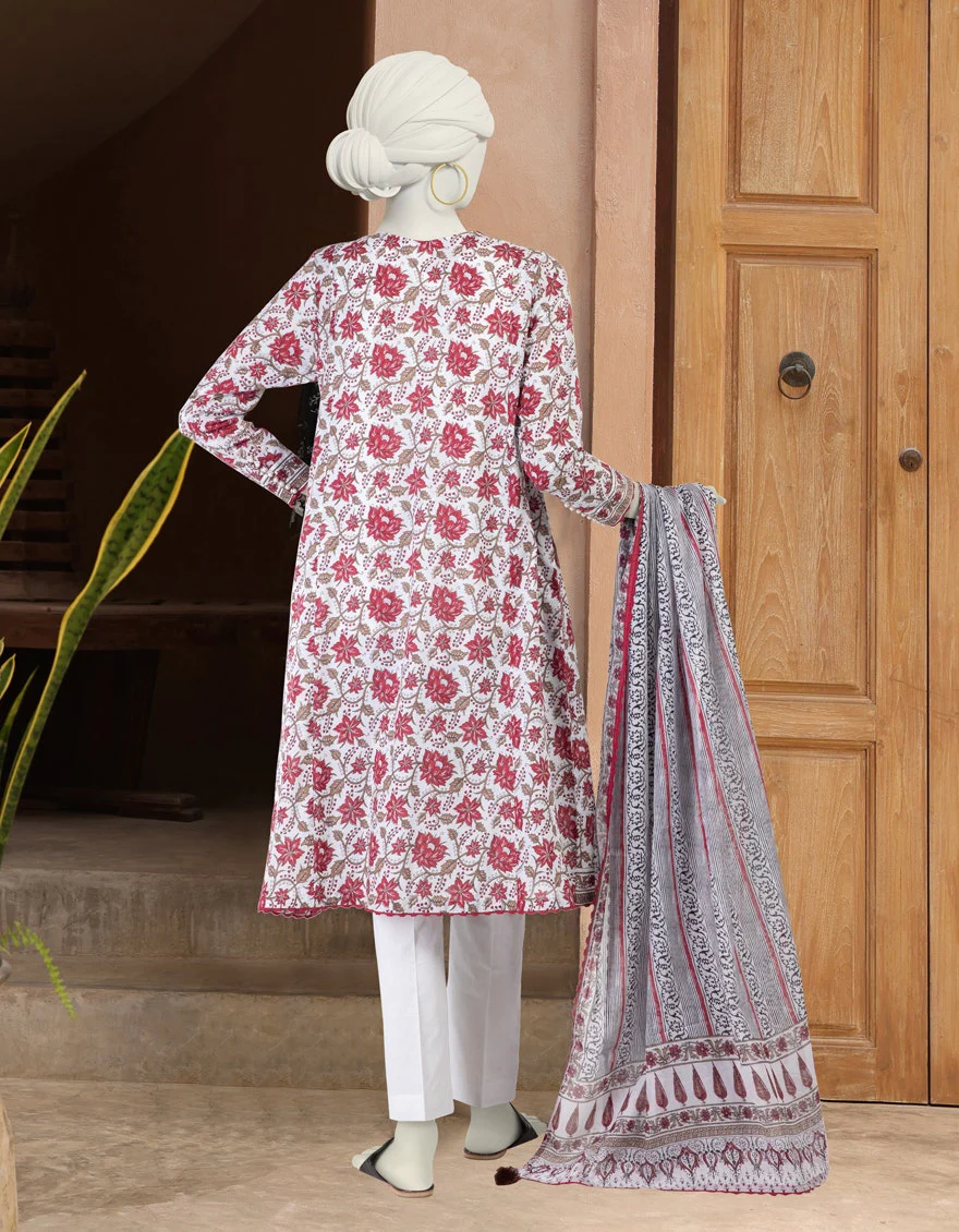 Junaid Jamshaid 3PC-JLAWN-S-25-3298-A Multicolor Lawn Embroidered Shades Of Summer 2025 - Image 2
