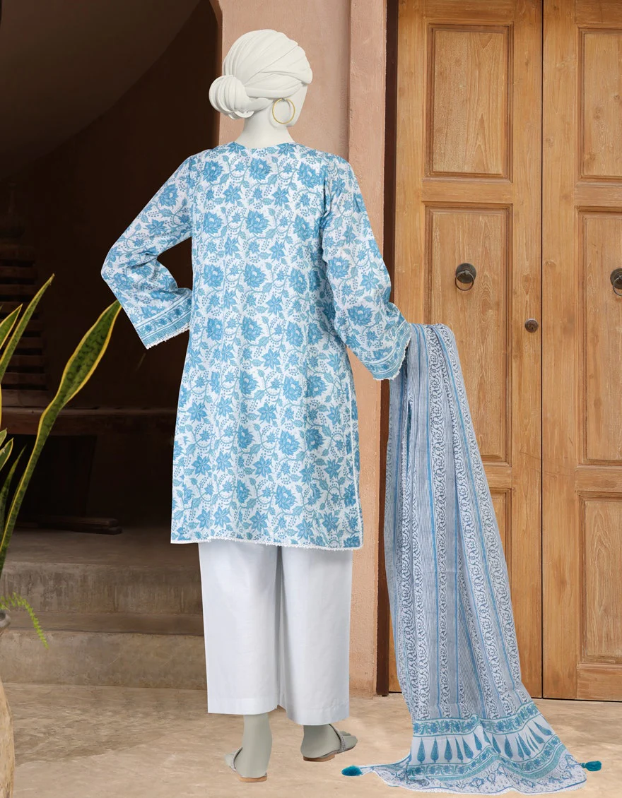 Junaid Jamshaid 3PC-JLAWN-S-25-3298-B Multicolor Lawn Embroidered Shades Of Summer 2025 - Image 2