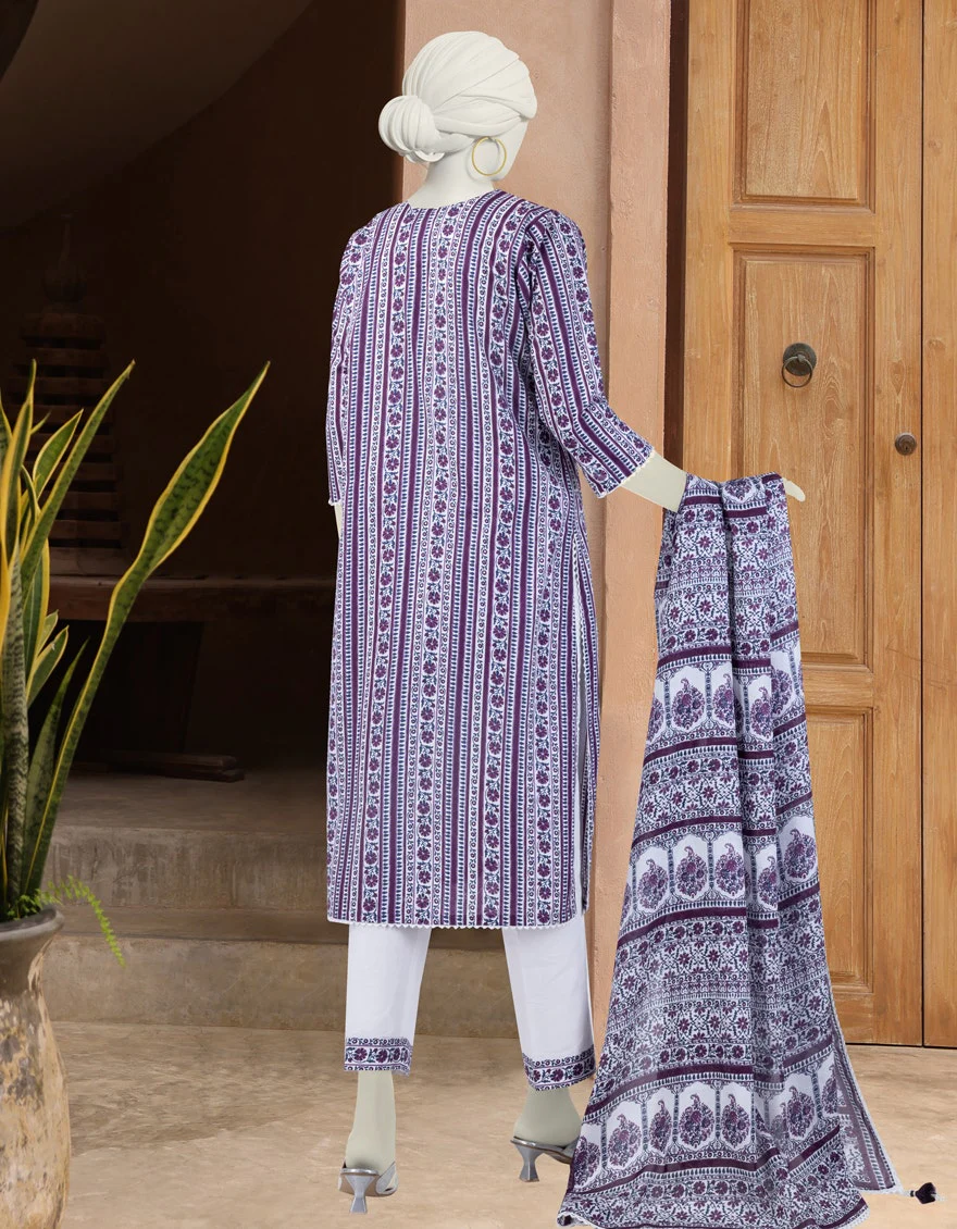 Junaid Jamshaid 3PC-JLAWN-S-25-3299-B Multicolor Lawn Embroidered Shades Of Summer 2025 - Image 2