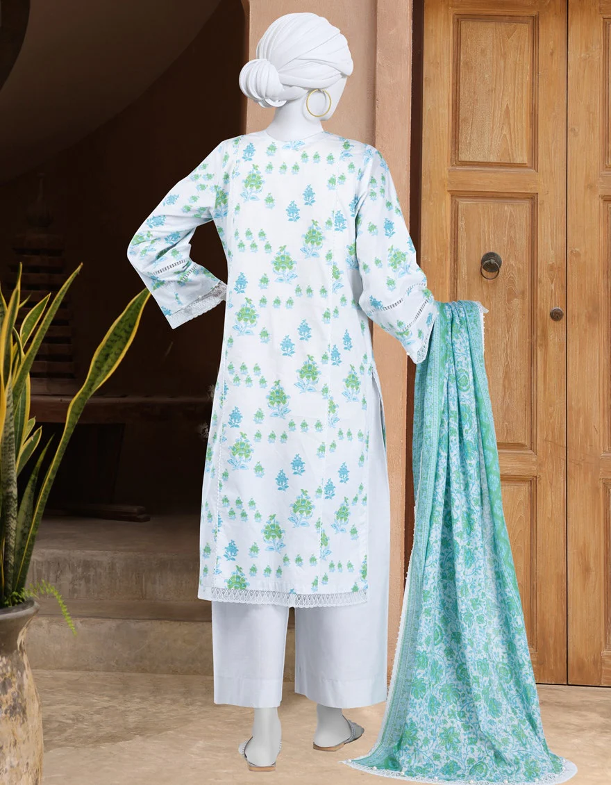 Junaid Jamshaid 3PC-JLAWN-S-25-3300-A Multicolor Lawn Embroidered Shades Of Summer 2025 - Image 2