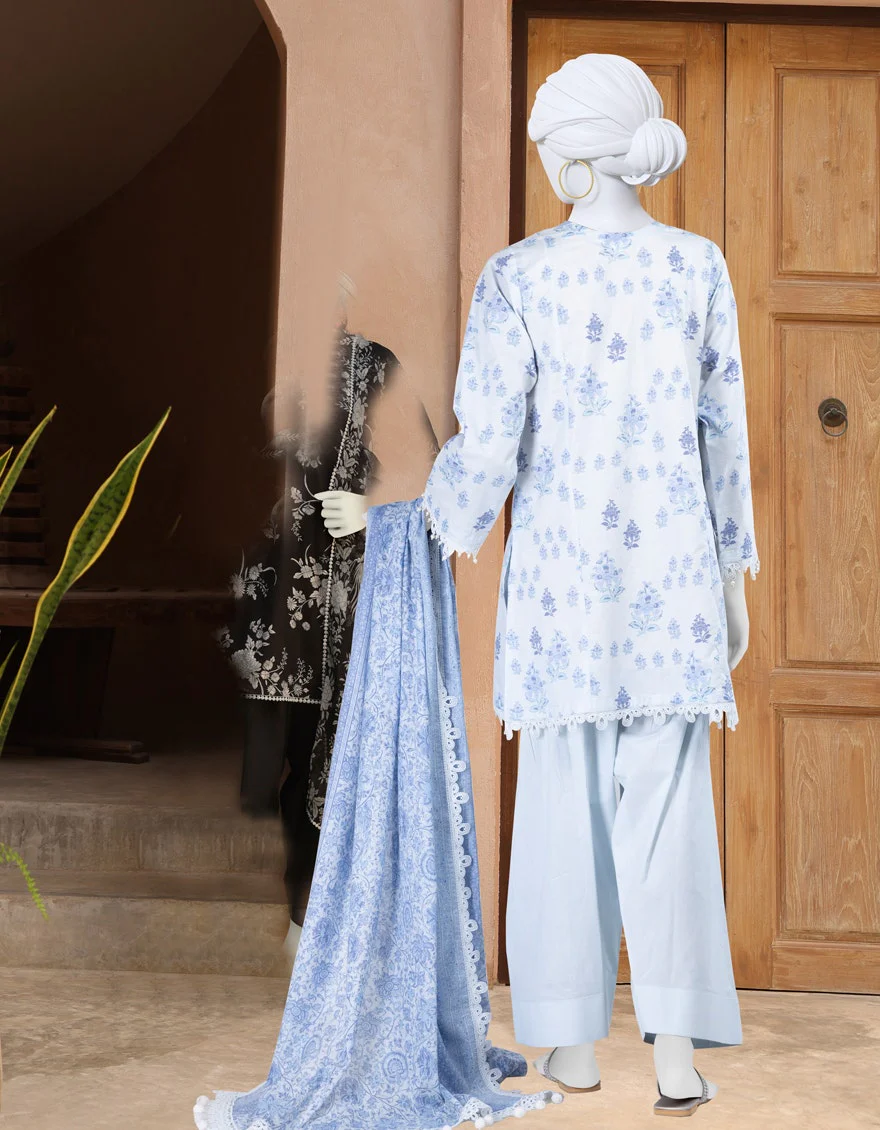 Junaid Jamshaid 3PC-JLAWN-S-25-3300-B Multicolor Lawn Embroidered Shades Of Summer 2025 - Image 2