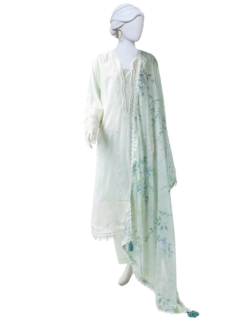 Junaid Jamshaid 3PC-JLAWN-S-25-824 Ferozi Lawn Embroidered Shades Of Summer 2025