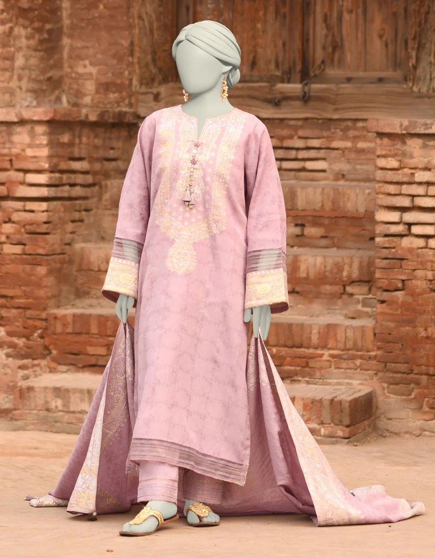 Junaid Jamshaid 3PC-JLAWN-S-25-846 Lilac Lawn Dyed  Shades Of Summer 2025